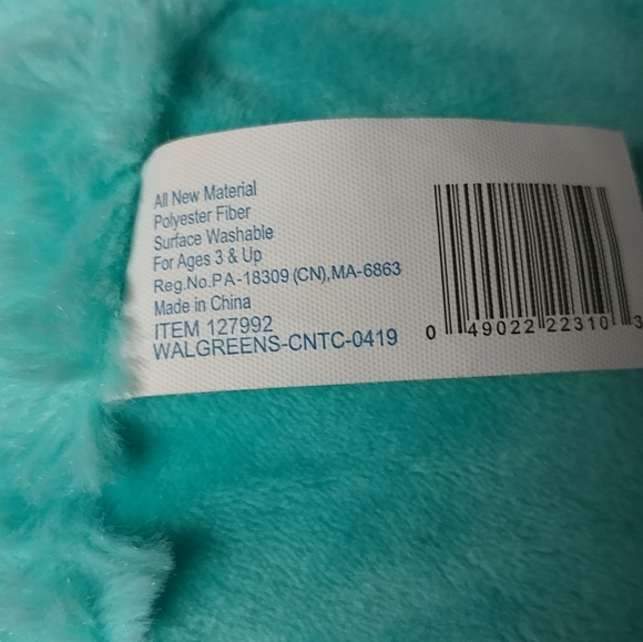 Narwhal holding a Donut 16" Plush Soft Green Pink - Picture 6 of 14